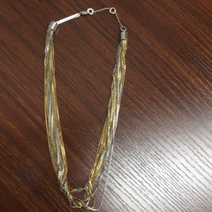 Michael Kors Tri-Color 10 strand chain necklace